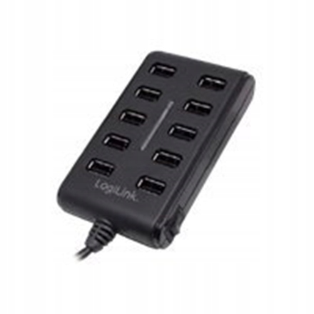 Logilink UA0125 Usb Hub 10-Port USB2.0 with power adapter 3.5A, Logilink