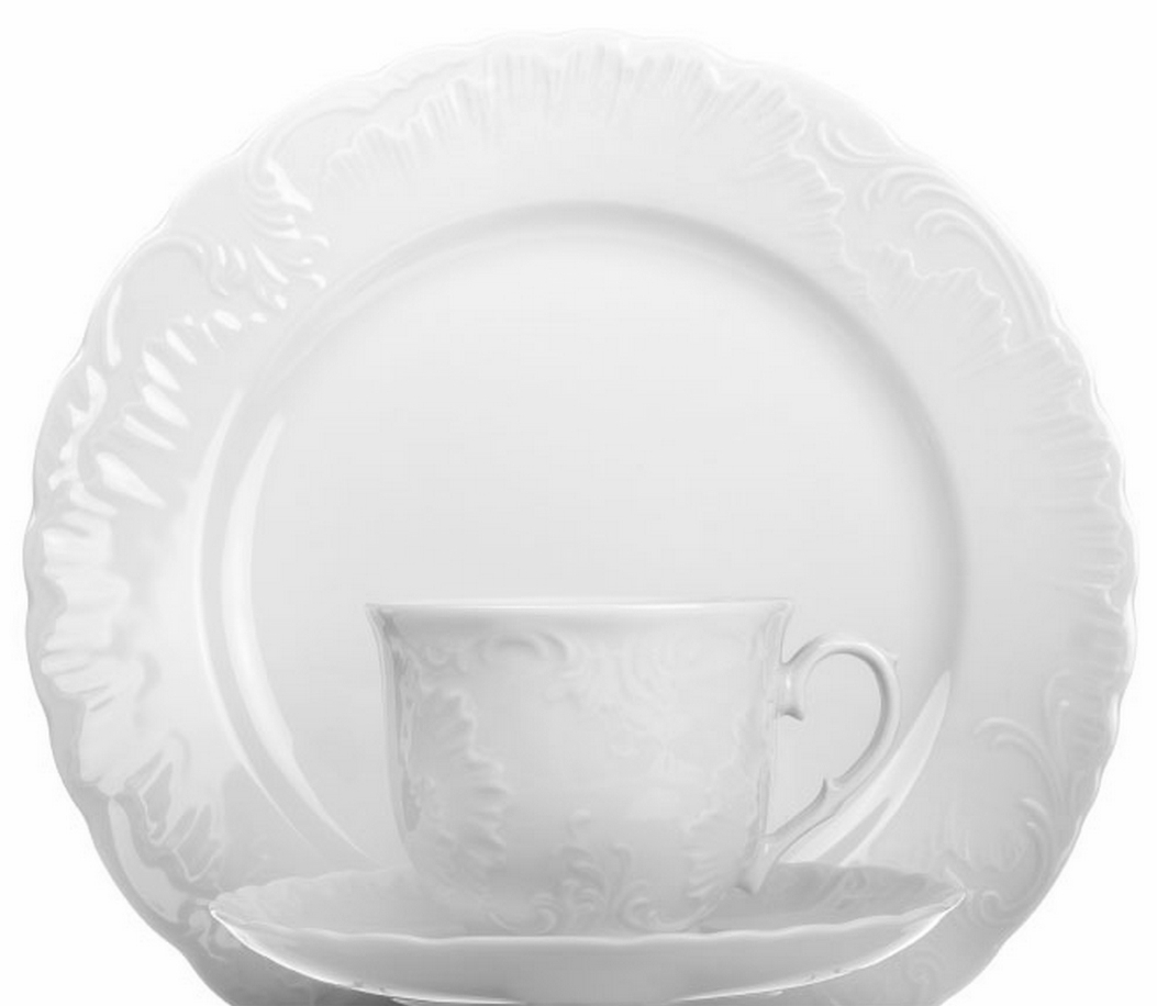 0001 FILIŻANKA 100 ml espresso + SPODEK 13 ROCOCO PORCELANA ĆMIELÓW 1 kpl. Materiał wykonania porcelana
