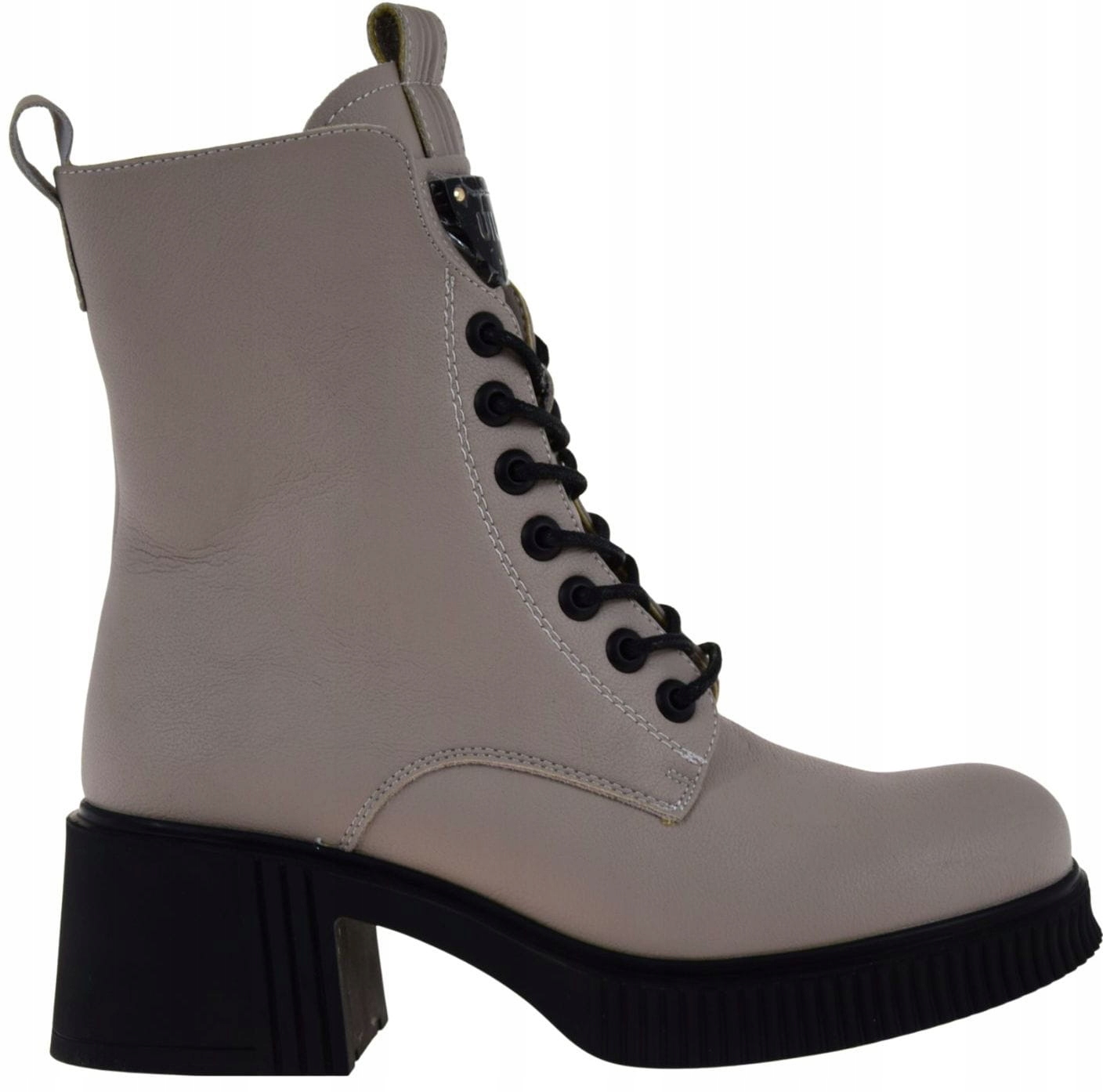 Dámské kotníkové boty Cambell 25-10302BG béžové kožené zateplené na kotníku VEL.40