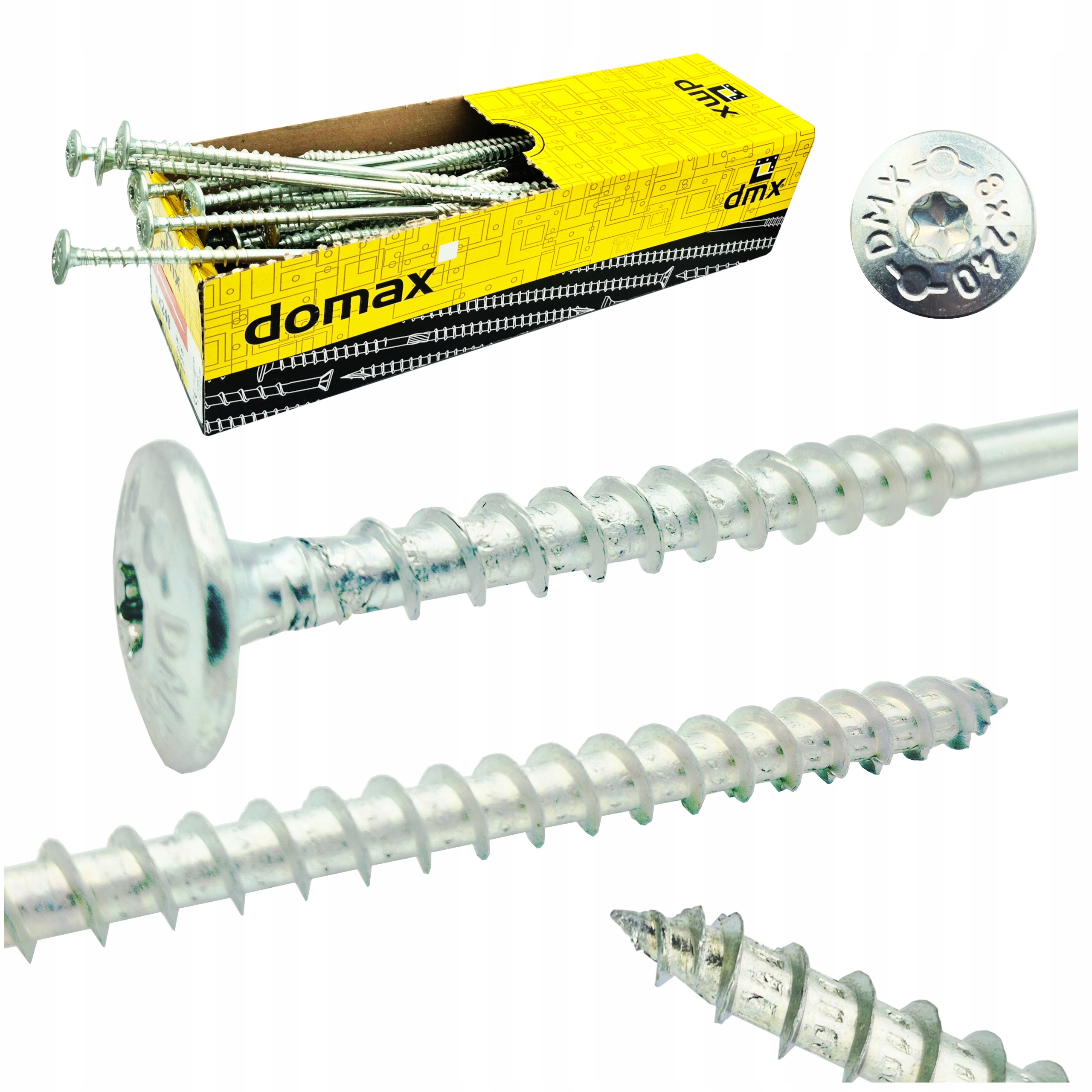 Tesařské Vruty 8x400 50 Ks Dvouzávitové Vruty Do Dřeva Pro Izolaci