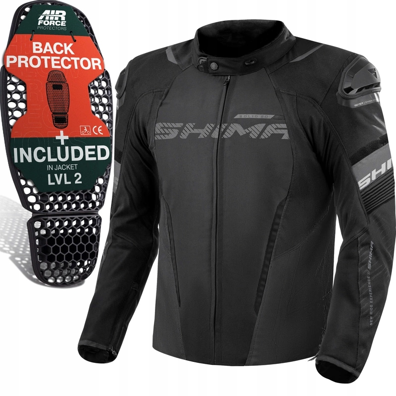 Motocyklová bunda Shima Solid 2.0 Black 3v1 športová textilná Darčeky