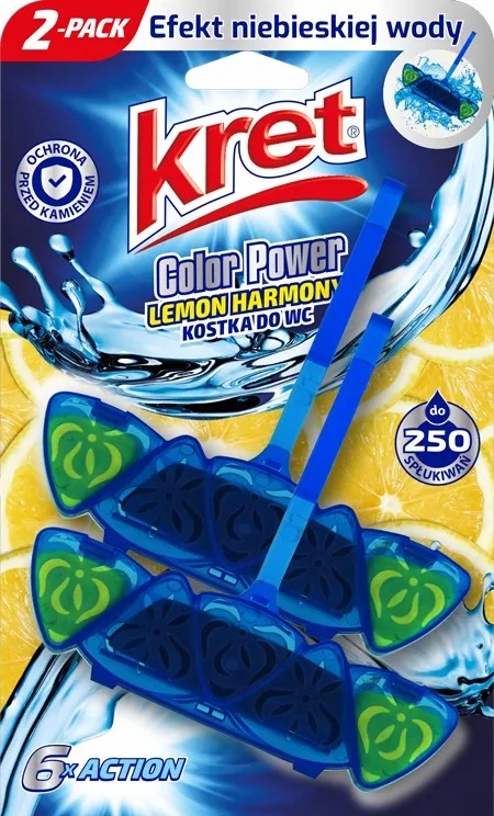 

Kret Zawieszka do Wc barwiąca wodę Duo Lemon 2x40g