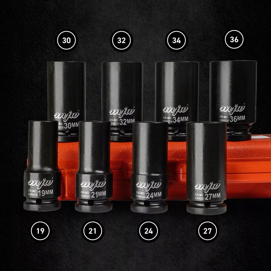 ZESTAW NASADEK UDAROWYCH DŁUGICH 3/4" Marka MJW