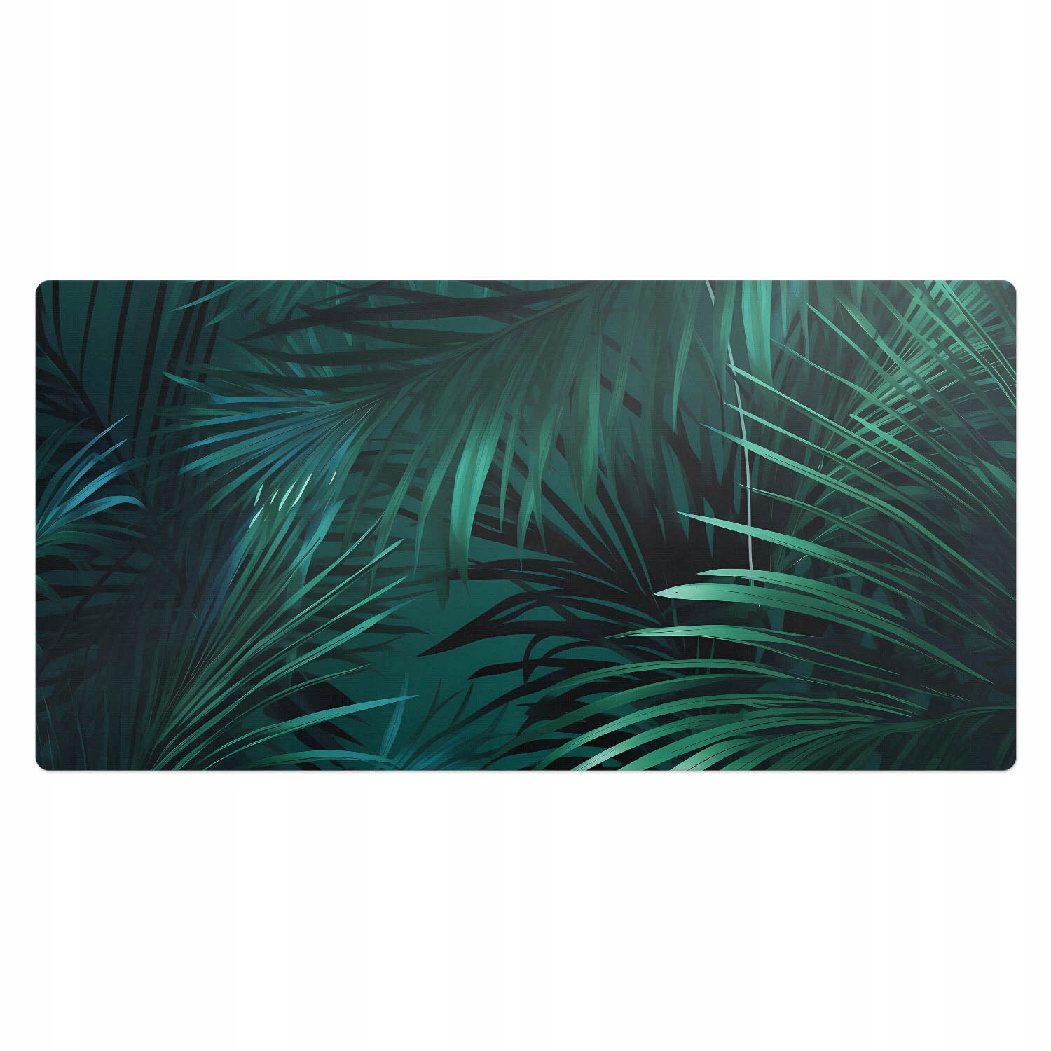 Protiskluzová ochranná podložka na psací stůl Exotické listy ve stylu 100 x 50 cm