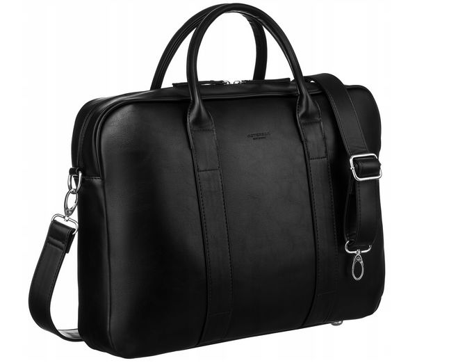 Torba Peterson na laptopa na ramię czarna