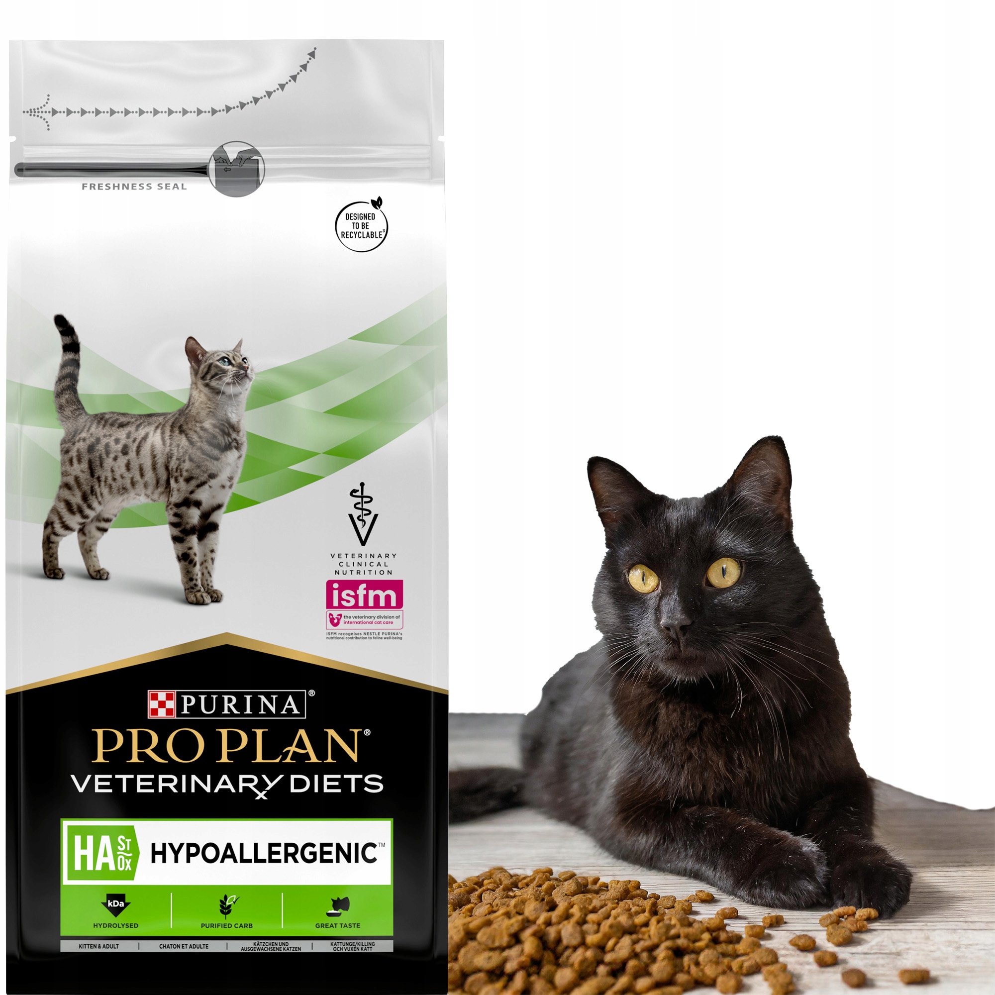 Levně Pro Plan Veterinary Feline Ha hypoalergenní suché krmivo pro kočky 1,3 kg