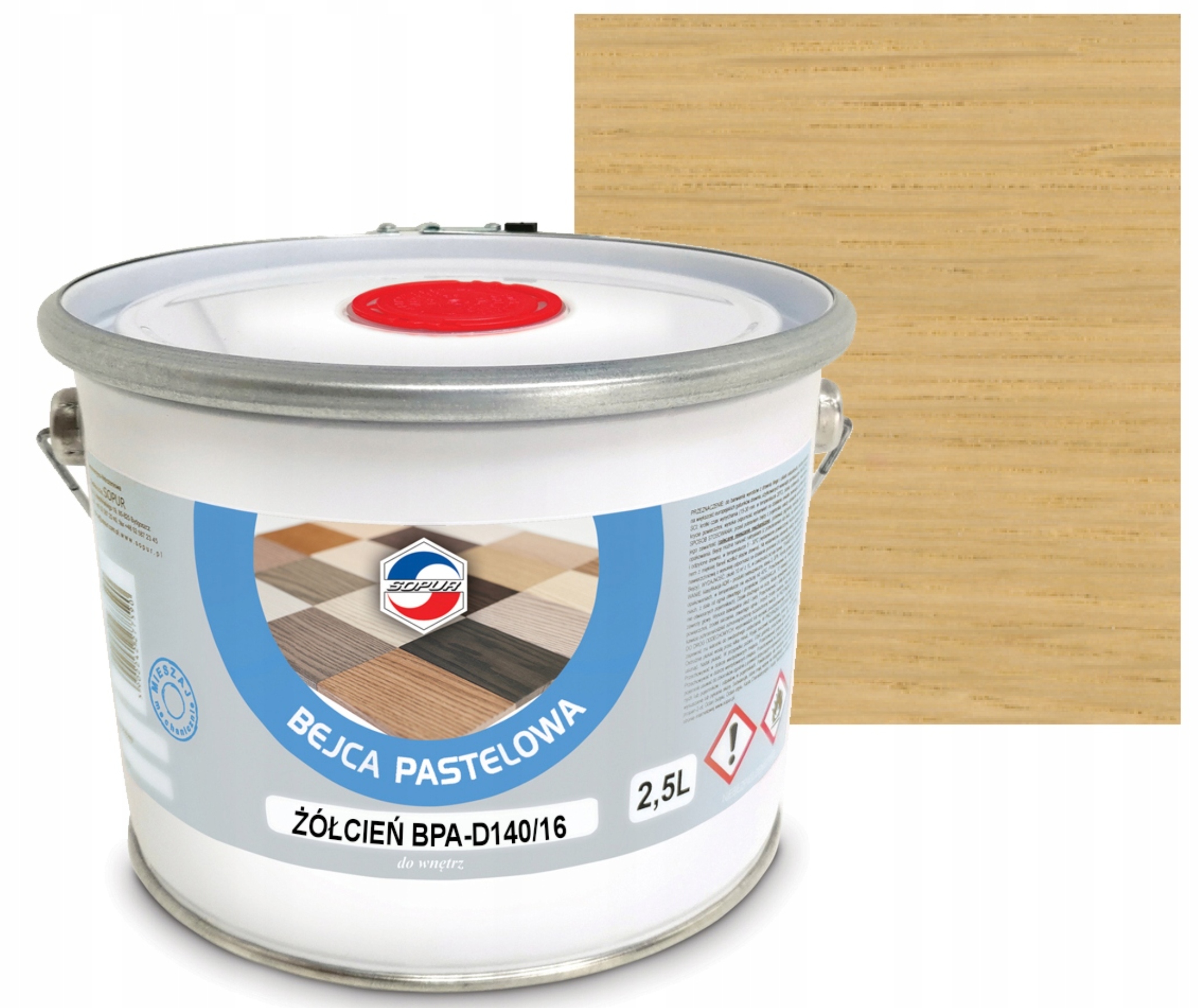 Sopur Bejca pastelowa 2,5L Żółcień BPA-D140/16