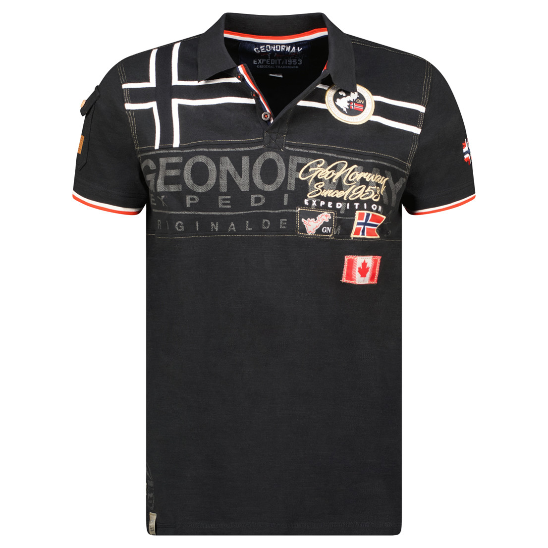 Geographical Norway polokošile pánská Karadock XL černá