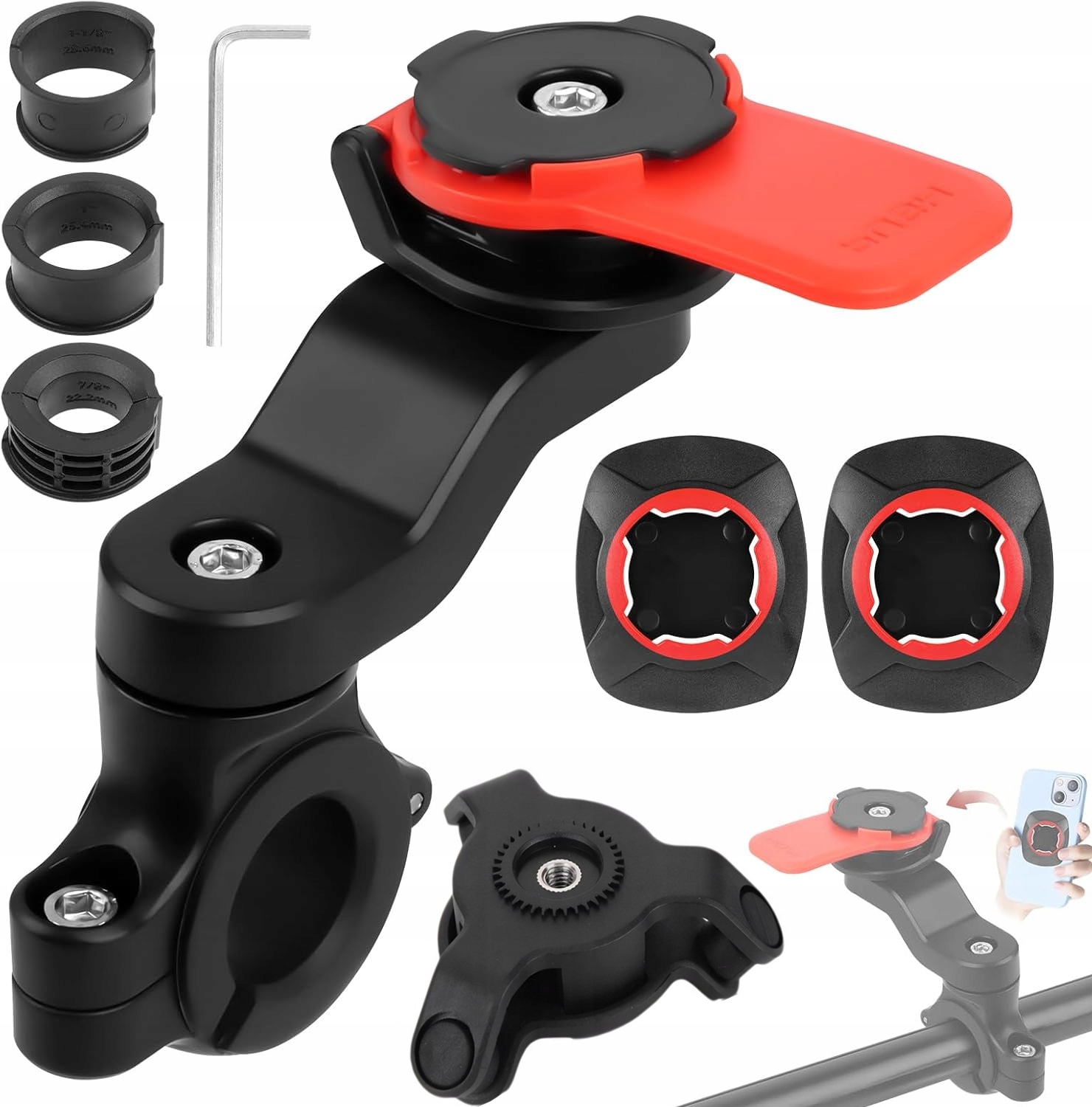 ANTYWIBRACYJNY UCHWYT ROWEROWY MOTOCYKLOWY NA TELEFON QUICK LOCK Koanni