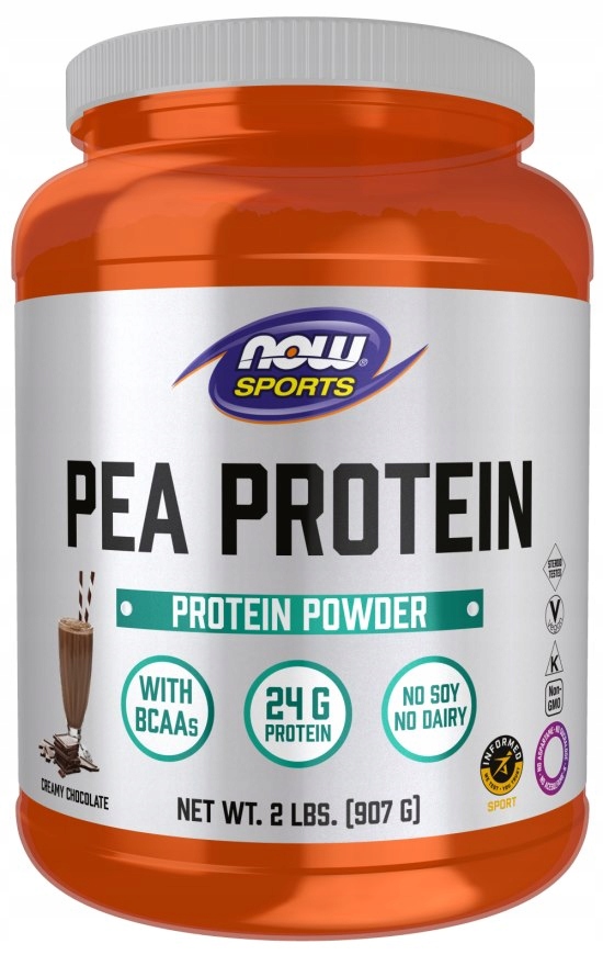 Now Foods Hrachový Protein, Krémová Čokoláda Protein z Hrachu, čokoládový...