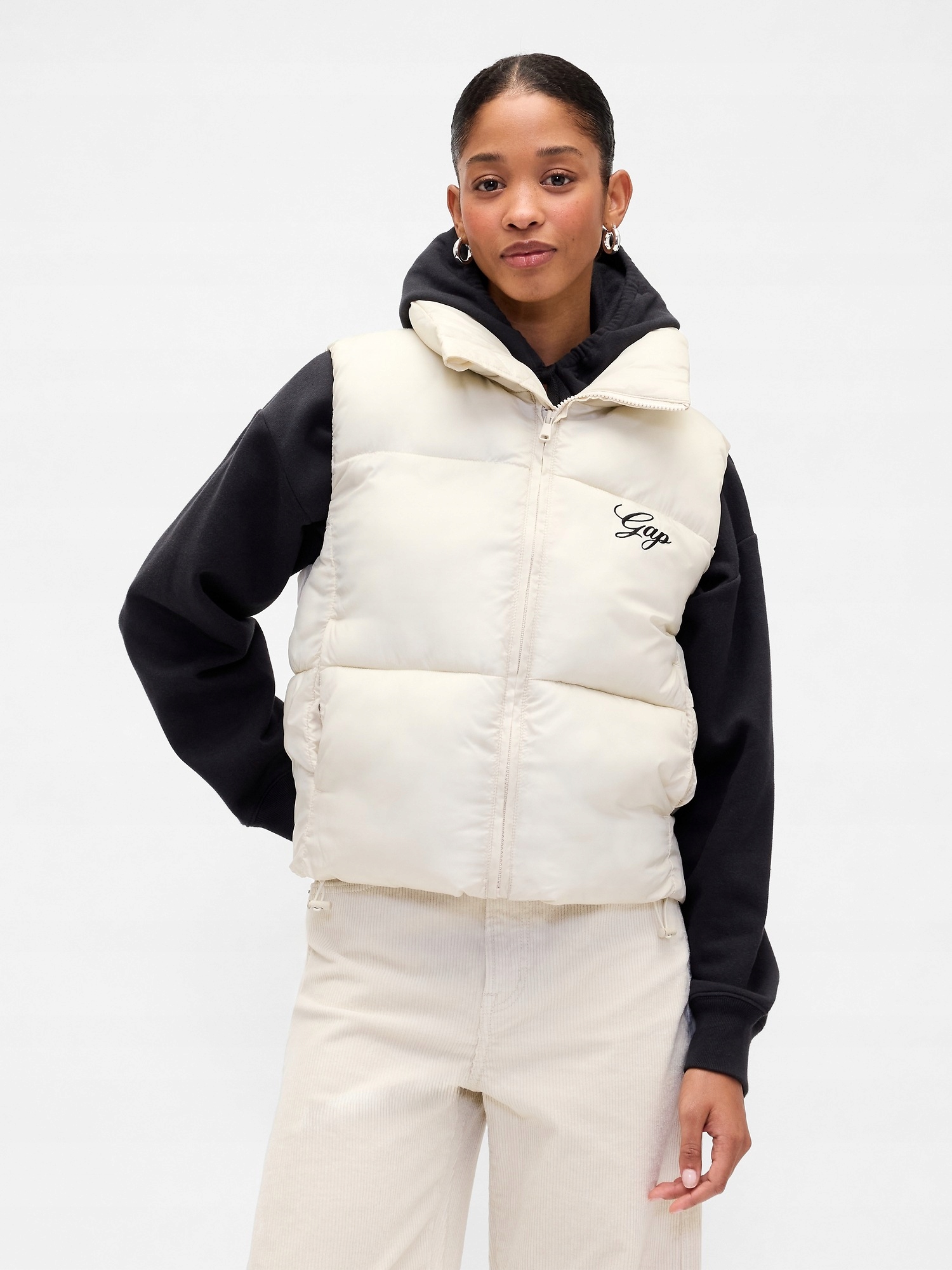 Gap Prošívaná nepromokavá vesta Logo PrimaLoft