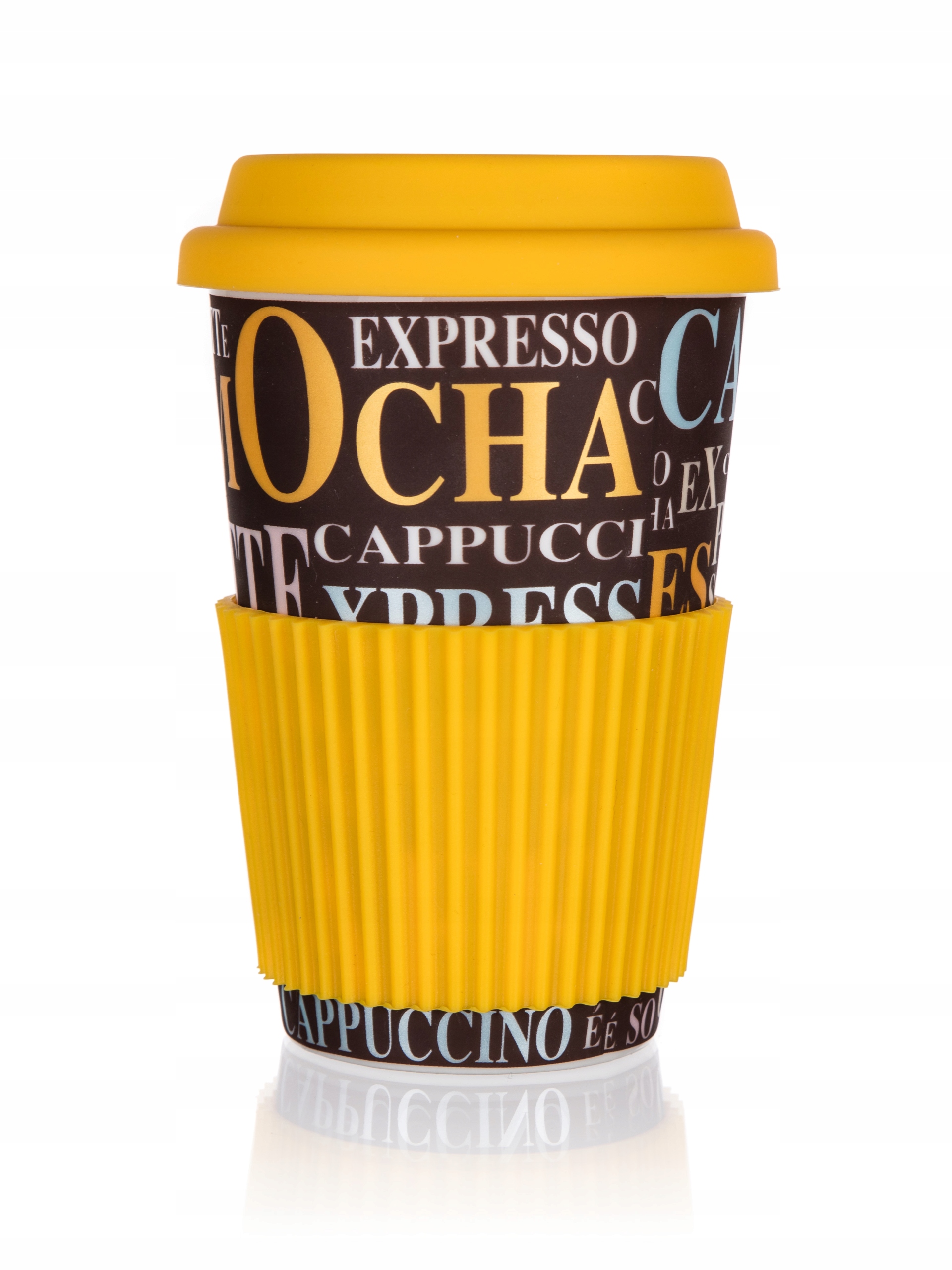 

Kubek ceramiczny Z Silikonową Pokrywką 400ML Coffe