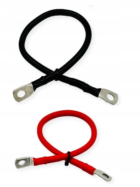 Kabel LgY 25 mm propojovací akumulátor 230 cm M8 2 ks Polské Kabely