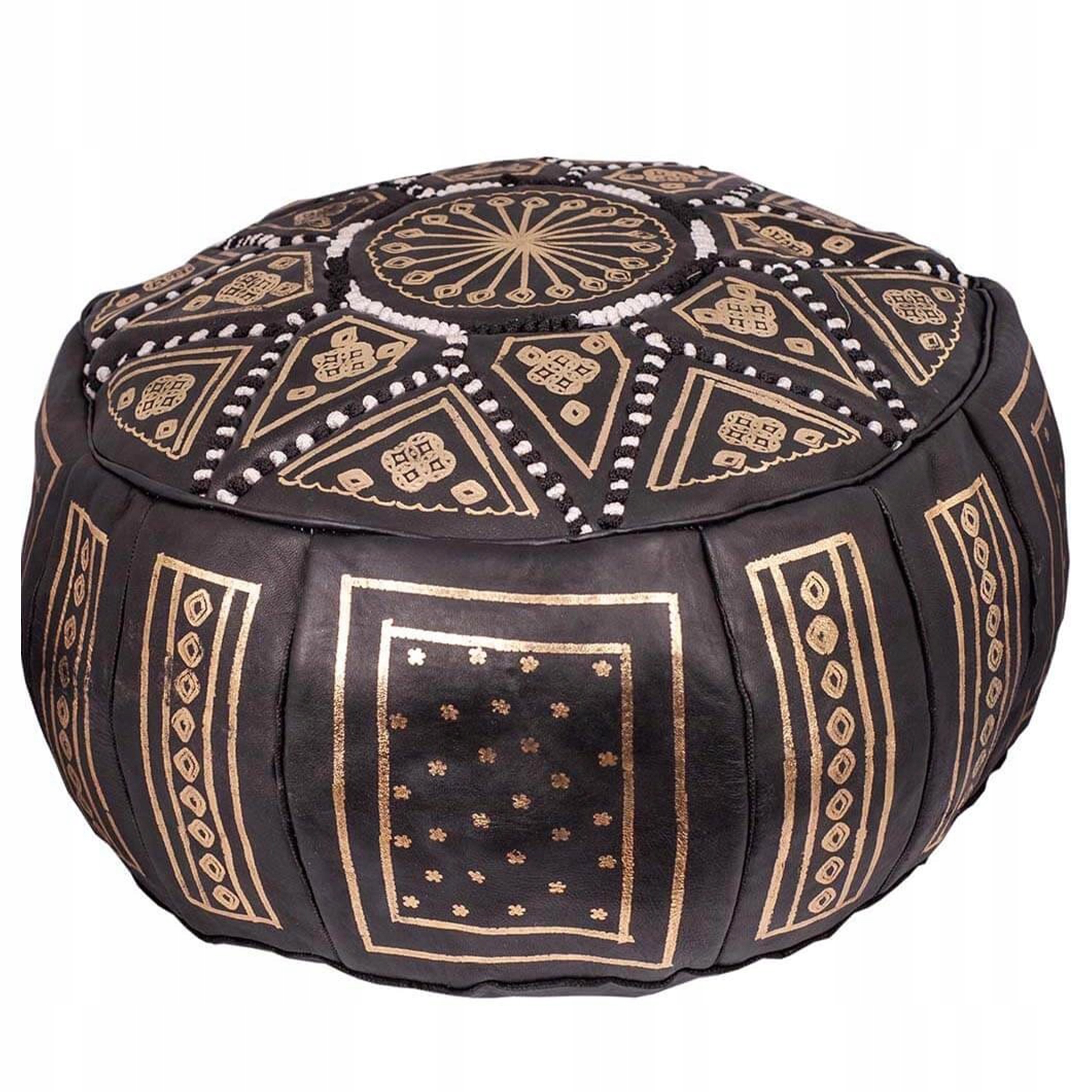 Taburetka Sedadlo Taburetka Pravá Koža Ručne Vyrobený Z Maroka Orientálny