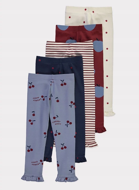 George 5 pak Legginsy Getry 4-5 lat 104-110 cm
