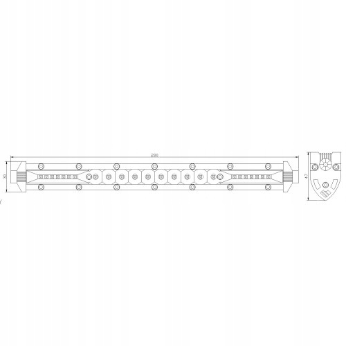 LAMPA ROBOCZA PANEL 24 LED ŚWIATŁO DROGOWE NA MAGNES WTYCZKA ZAPALNICZKI Numer katalogowy części LB0075