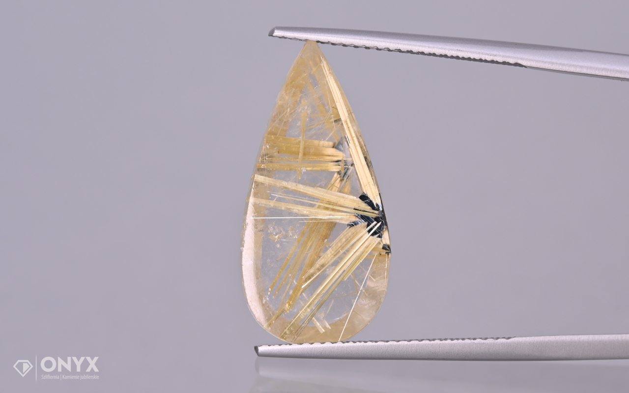 Křemen s rutilem mělký slzný 23x11 mm