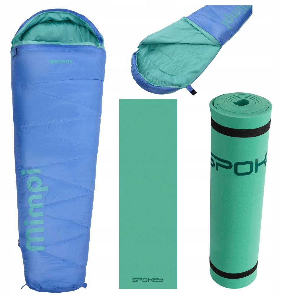 Śpiwór Turystyczny Kempingowy Mumia Z Kapturem 160x60 cm Karimata