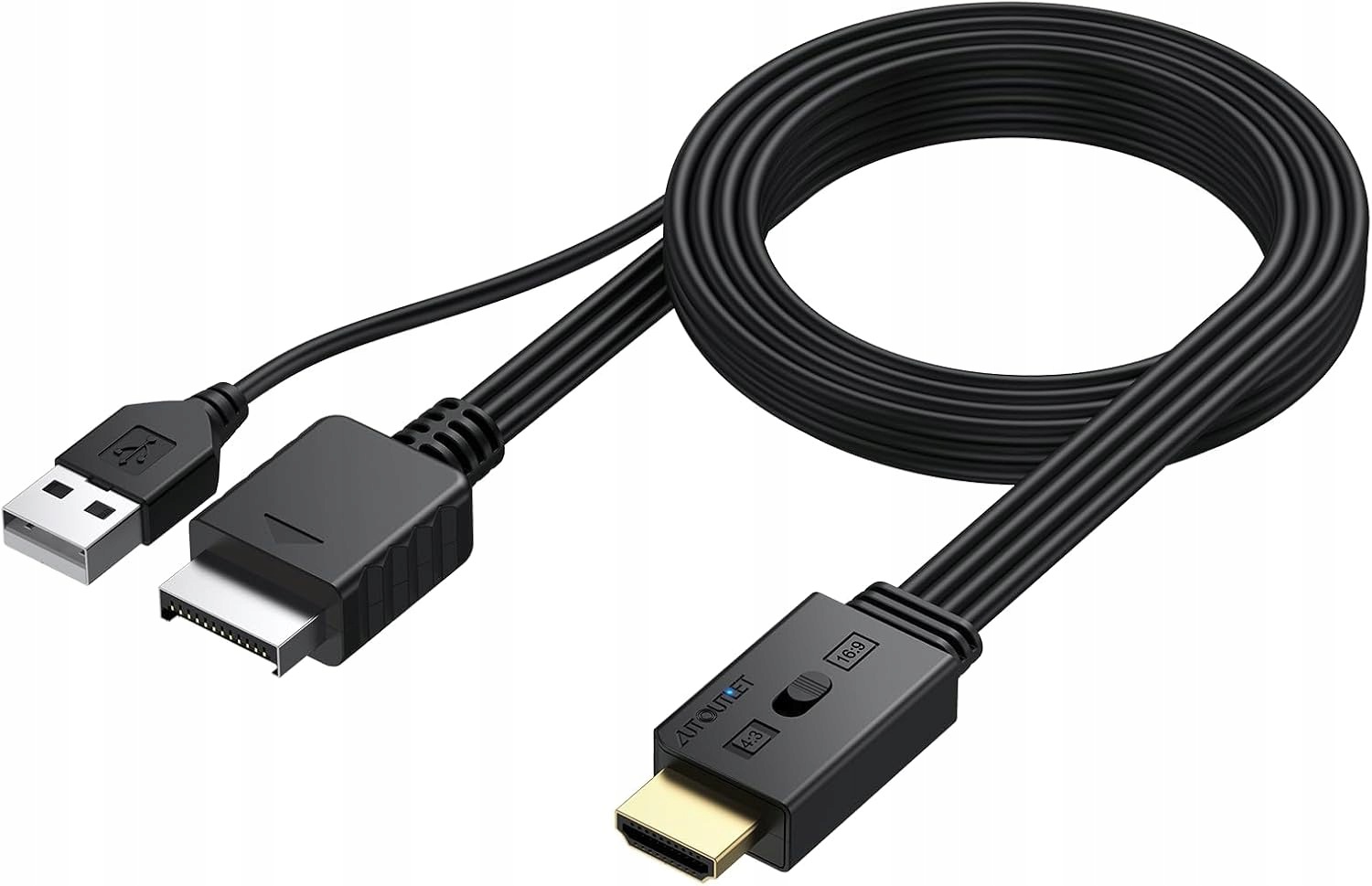 Autoutlet Převodník PS2/PS1 na Hdmi Přepínač 4:3/16:9