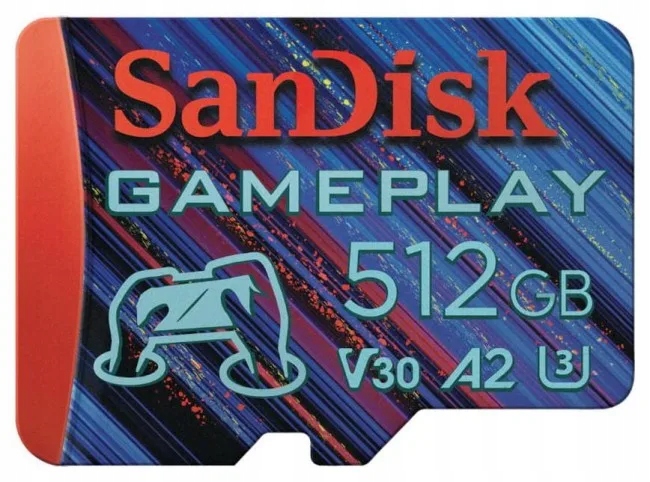 SanDisk microSDXC GamePlay 512GB 190/130 MB/s A2 C10 V30 UHS-I U3