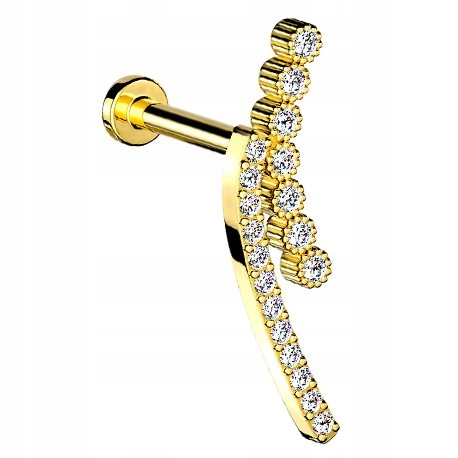 

Labret z dwiema kreskami 1,2/6 złoty