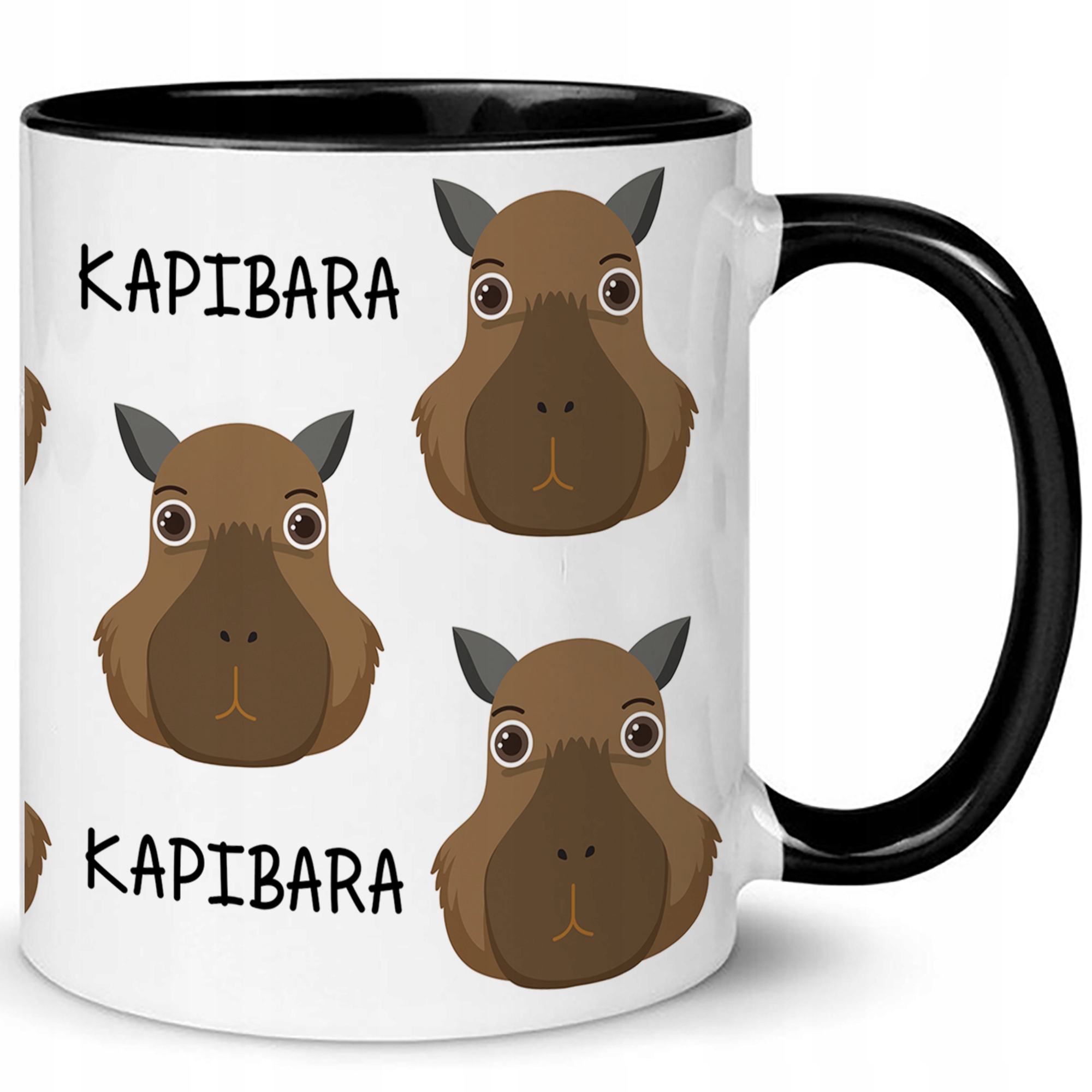 

Kubek Czarne Ucho Śmieszny wzór Kapibara