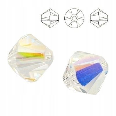 5328 MM 8 Swarovski Xilion Bicone Crystal Ab