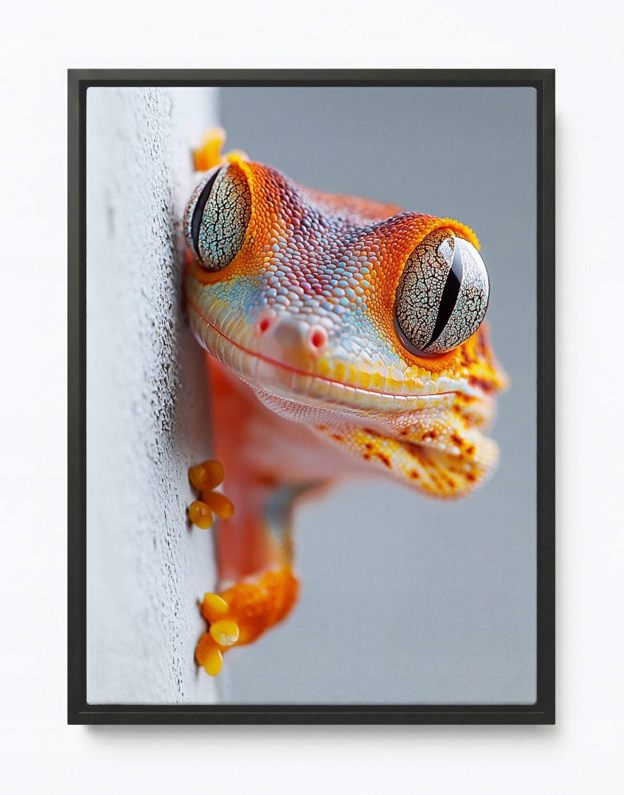 Obraz Rám American Box Foto Makro Gekon Ještěrka Plaz Exotika Oko 75x100