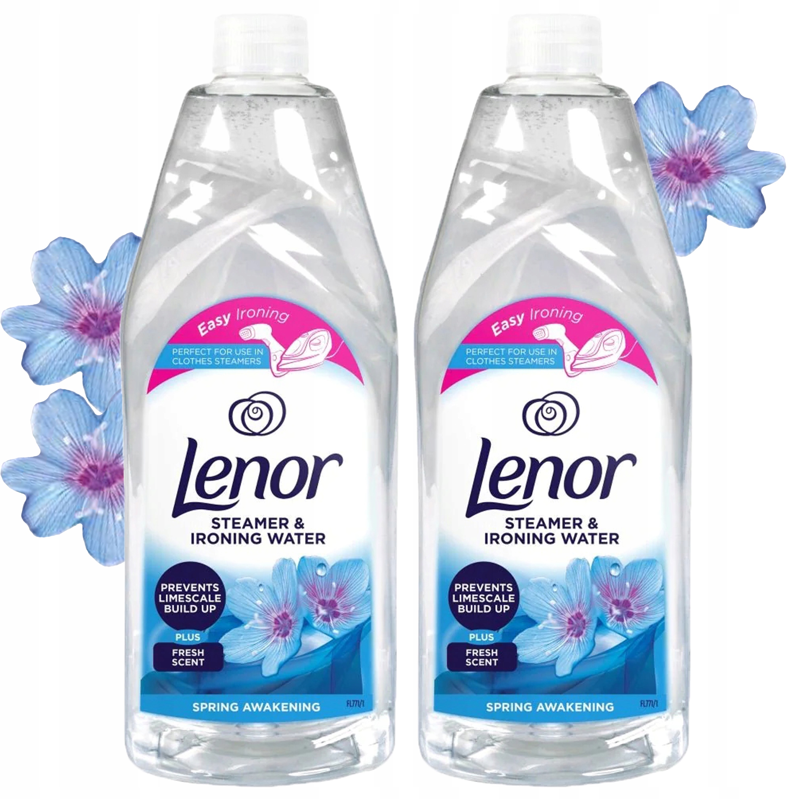 2x Destilace vody do žehličky na parní žehličku Lenor Spring Awakening