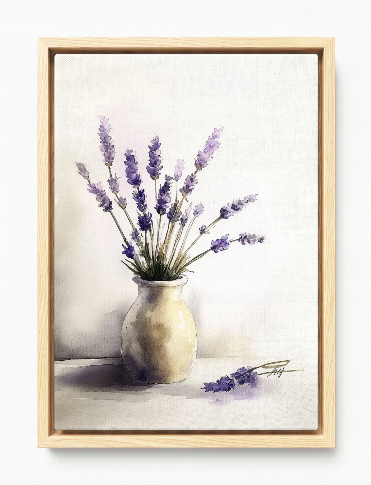 Obraz Rám Americký Box Dekorace Ozdoba Květiny Levandule Váza Příroda 40x60