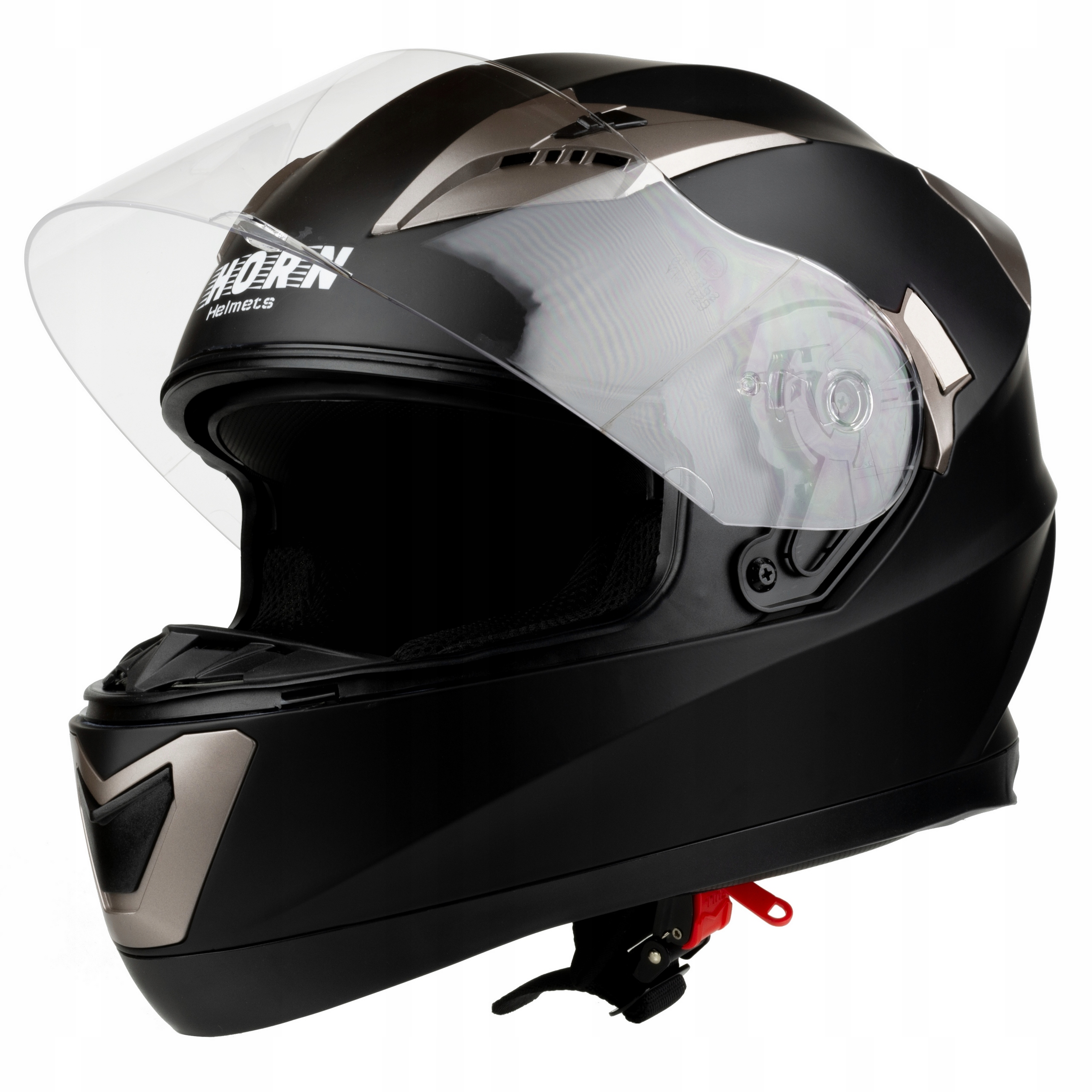 DWIE SZYBY + CZARNA HORN 829/S KASK MOTOCYKLOWY L Rozmiar L