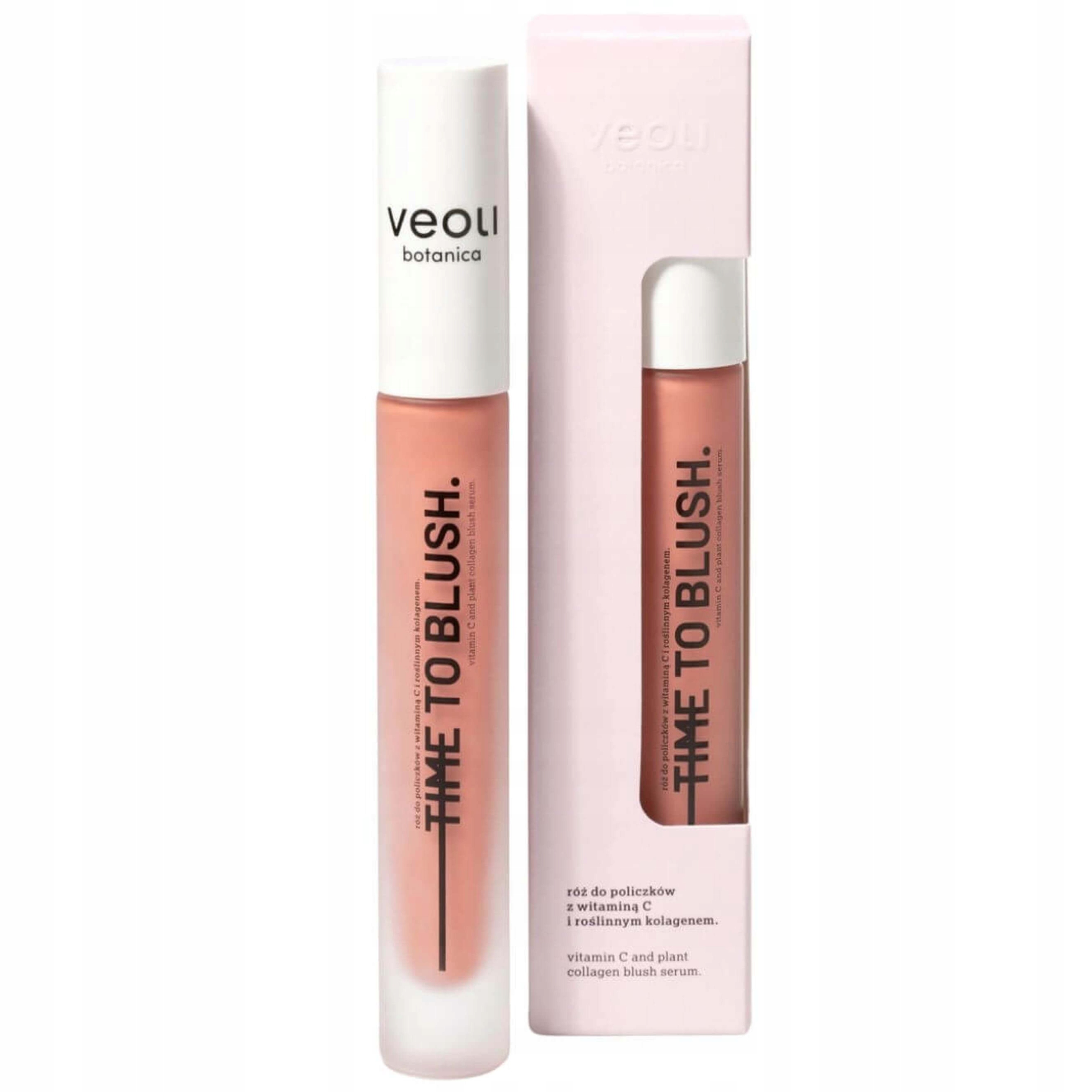 Růže na tváře s vitamínem C a kolagenem Time To Blush 10 ml Veoli Botanica