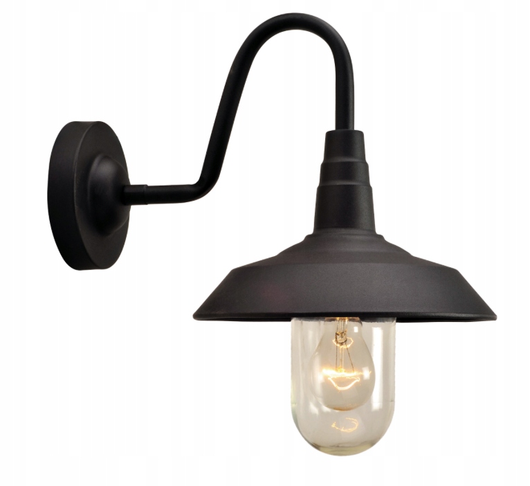 Kinkiet ogrodowy lampa elewacyjna E27 czarny Loft