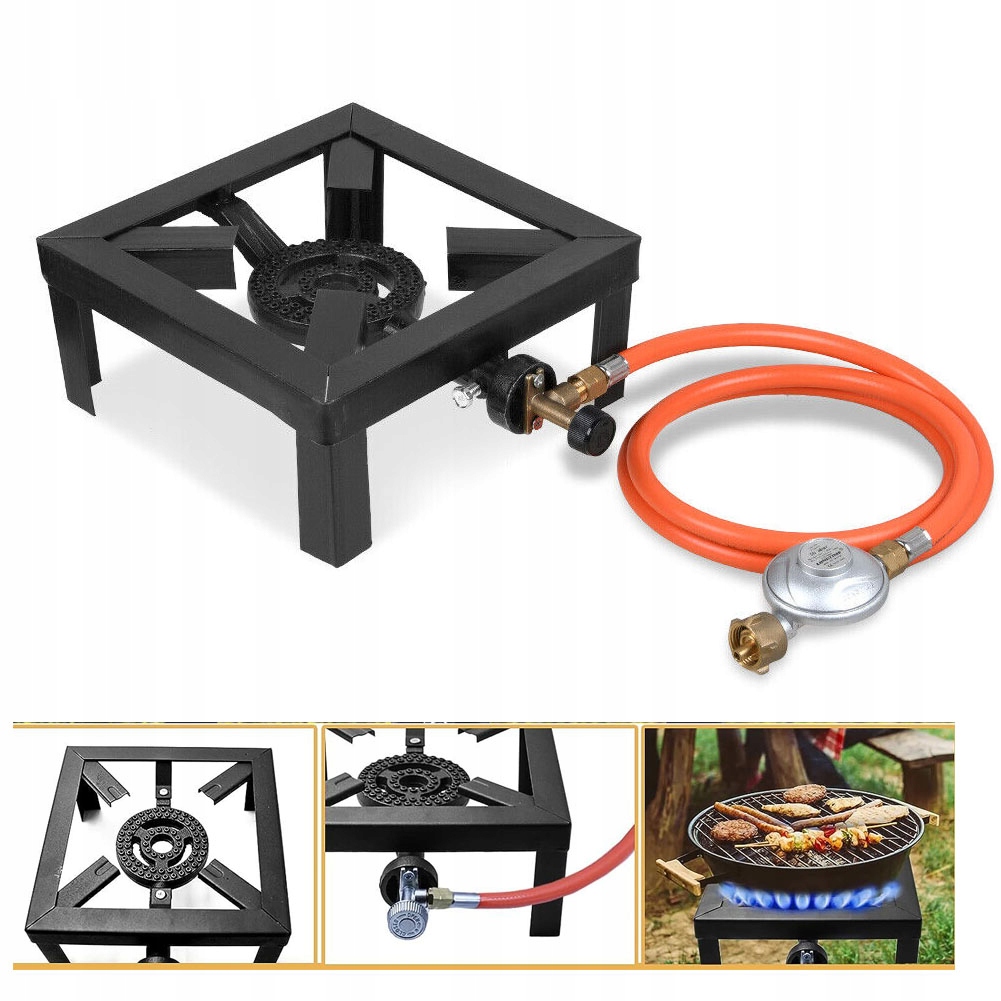 8 Kw Plynová Stolička Litinový Hořák Na Láhev Turistický Vařič S Hadicí