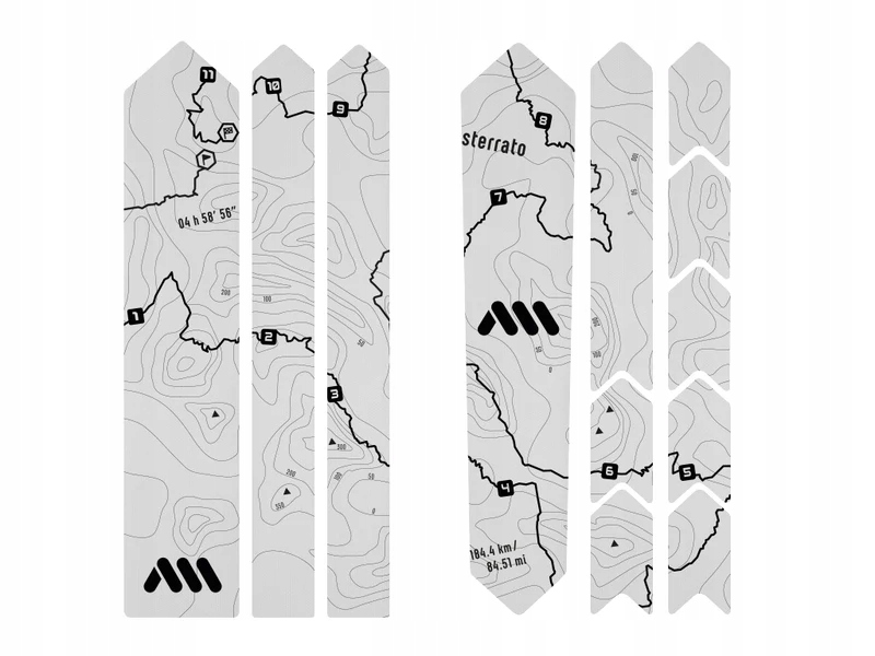 Ams Naklejki na rower Ochrona Ramy Rowerowej Gravel Szosa Sterrato Black
