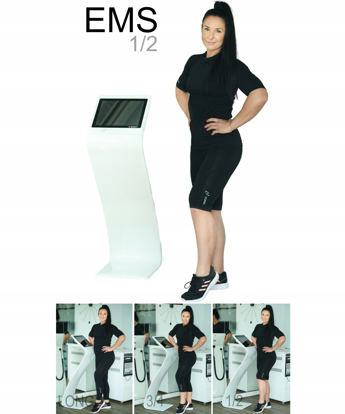 CUNA odzież damska strój do elektrostymulacji mięśni 1/2 XS - trening EMS Materiał dominujący bawełna