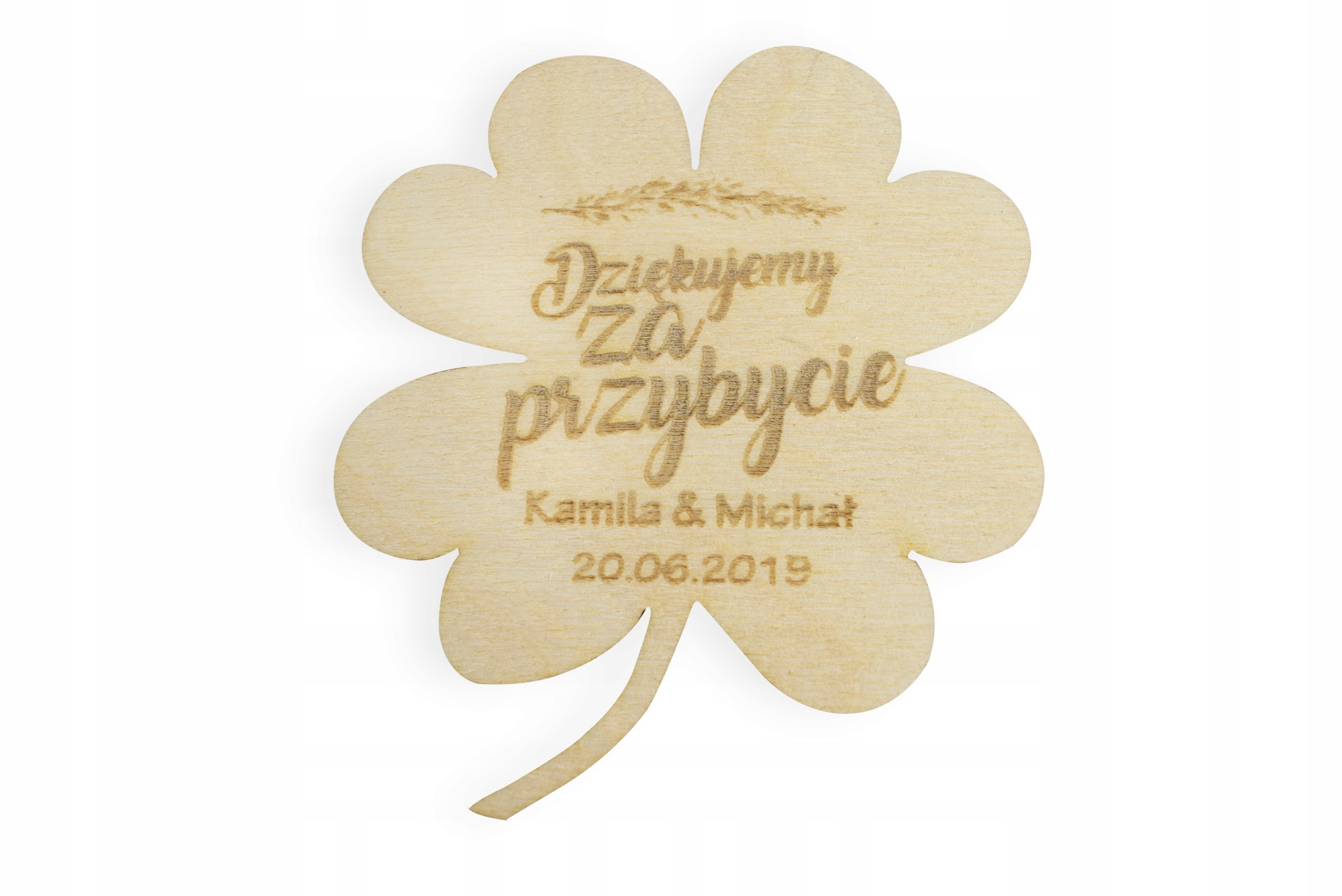 

Magnes podziękowanie dla gości - koniczyna, wesele