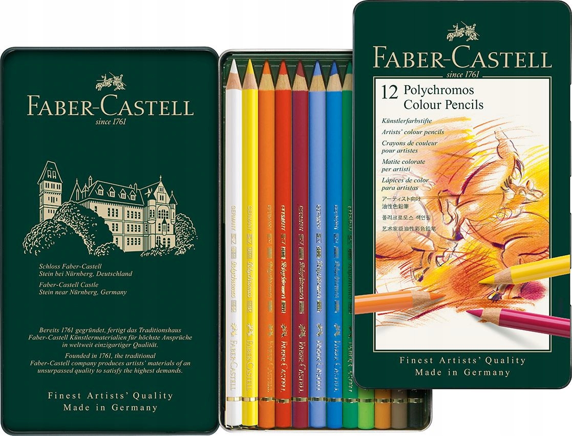 Sada pastelek Polychromos Faber-Castell 12 kol