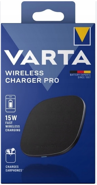 Varta indukční nabíječka Wireless Charger Pro 15W 1 Ks Originální Qi