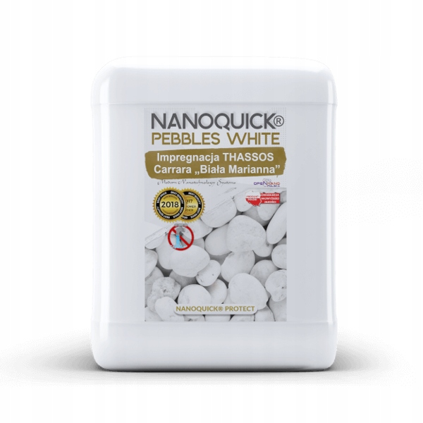Impregnát na kamene Thassos Carrara Biela Marianna Nanoquick Pebbles White