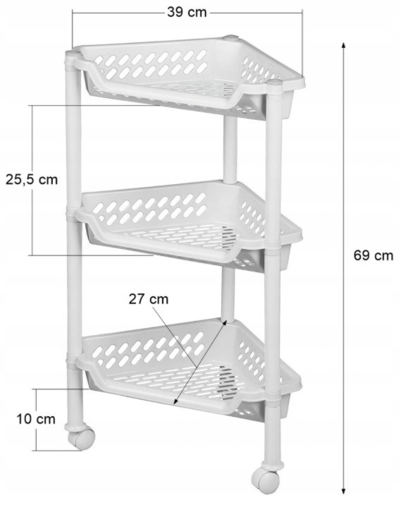 REGAŁ NAROŻNY ROGOWY ŁAZIENKOWY PÓŁKA KÓŁKA KOSZ Kod producenta 1252
