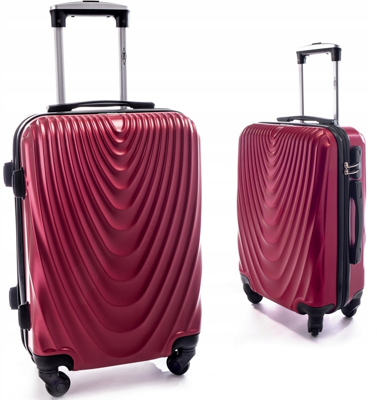 Walizka Mała Twarda Kabinowa Podróżna Bagaż Do Samolotu Bordo Abs