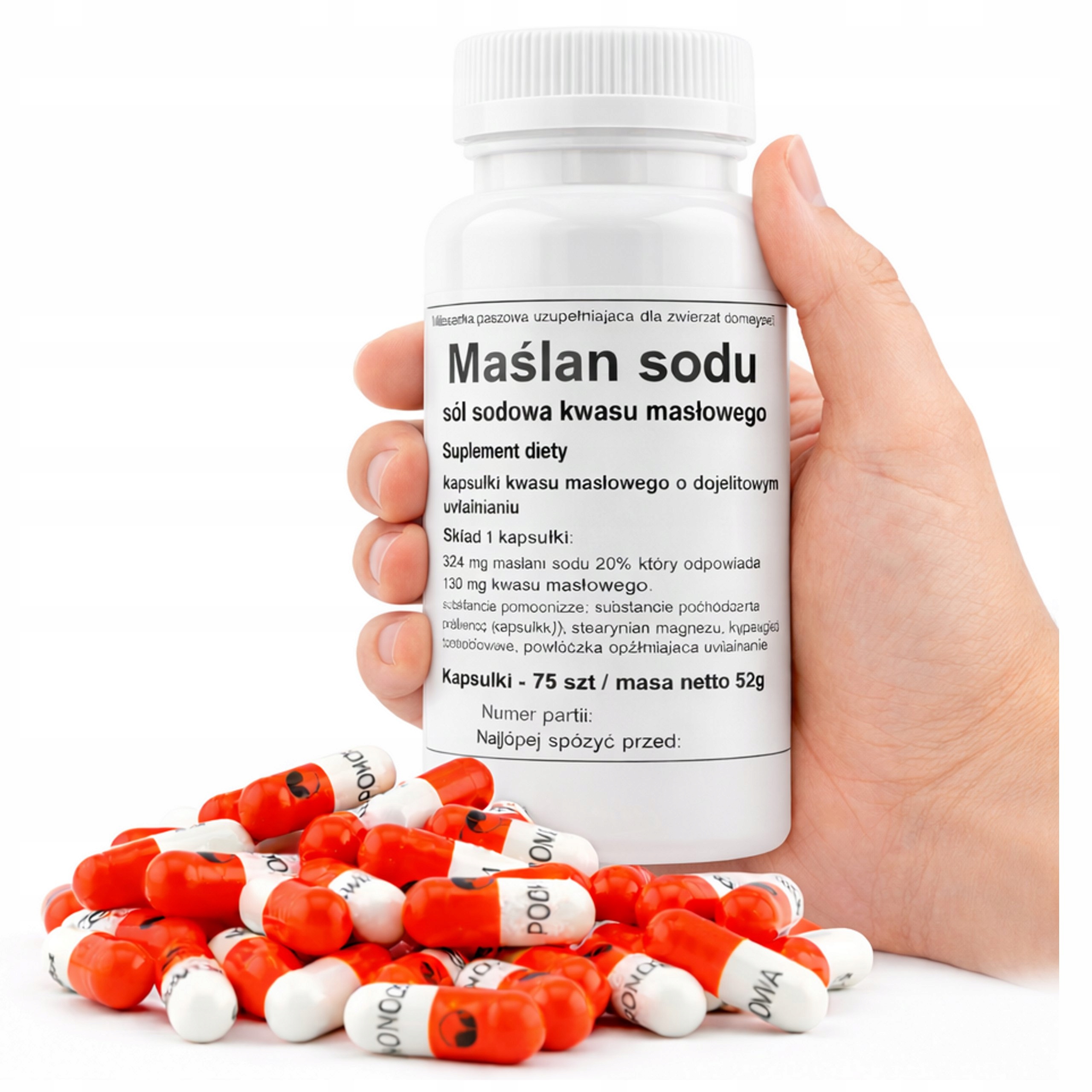 Levně Máselník Sodný Sodná Sůl Kyseliny Máselné Kapsle 600 Mg 75 Kusů Podkowa