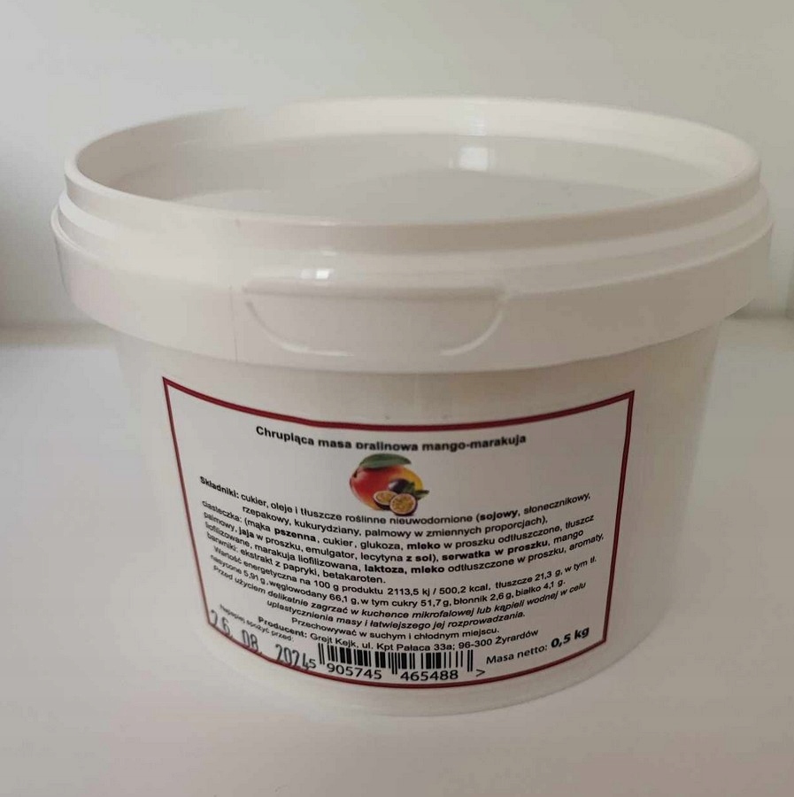 Levně Křupavá pralinková hmota Grejt Kejk Mango Marakuja 0,5 kg