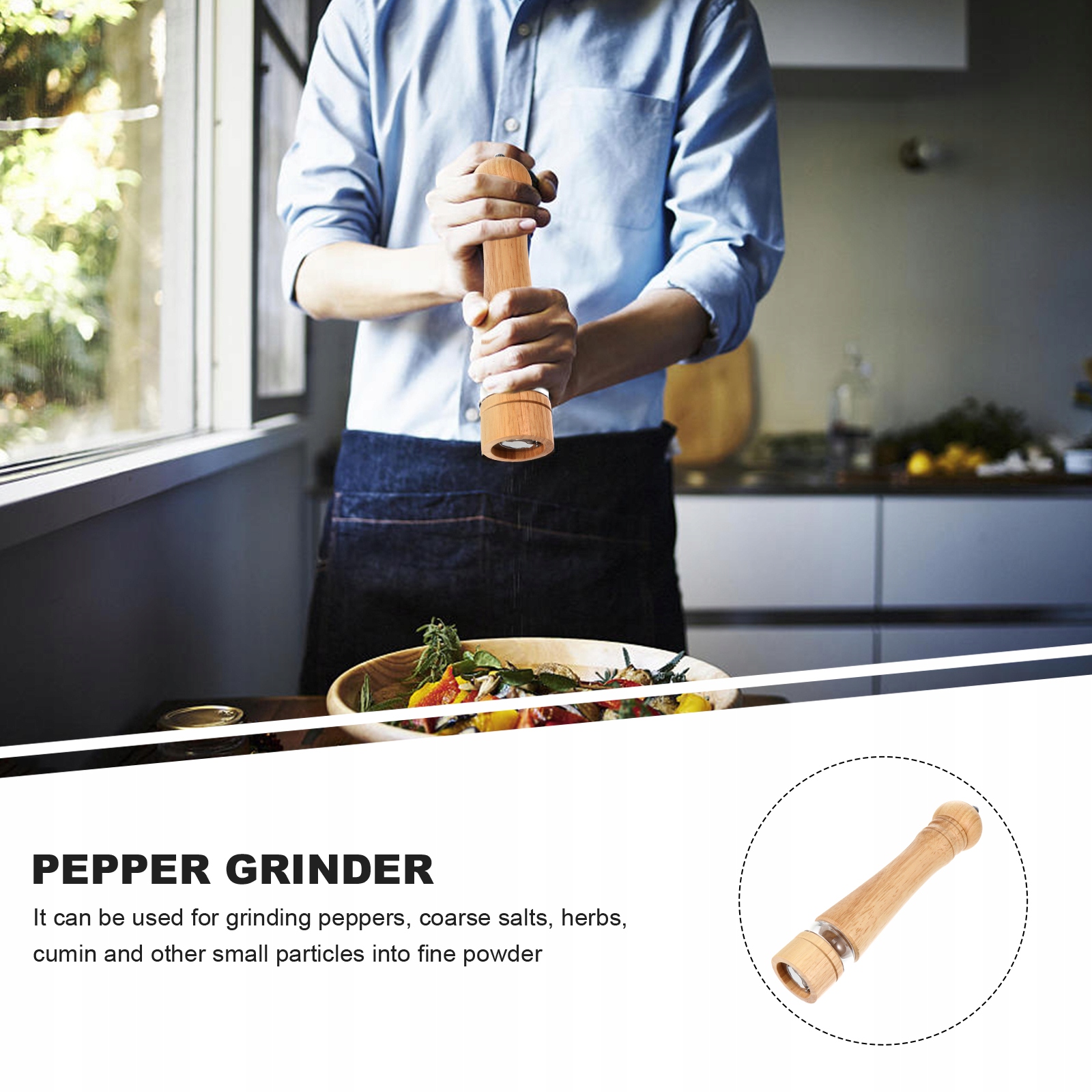 Młynek do pieprzu z solą morską Abrader Rodzaj inny