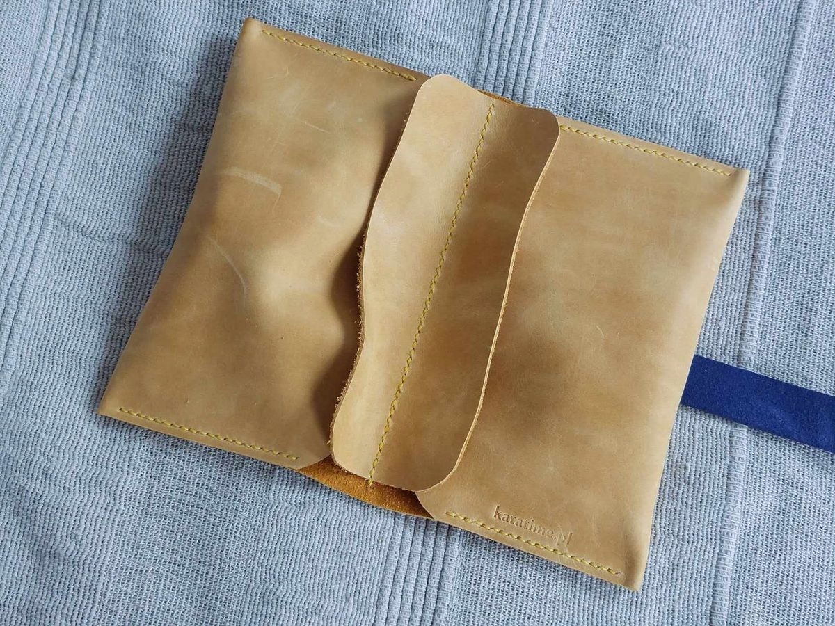 ETUI podróżne na 2 zegarki roller bag - skóra szyte ręcznie SUPER PREZENT Kolor żółty