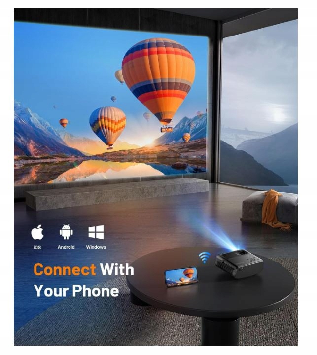 Projektor Elephas Mini Projector - czarny WiFi Full HD 1080P Marka Elephas