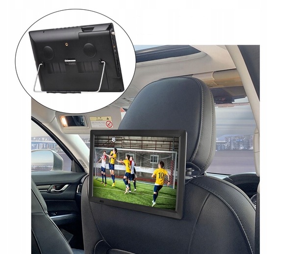 TELEWIZOR PRZENOŚNY 10" 12V/24V/230V DVB-T2 KAMPER Format HD Full HD