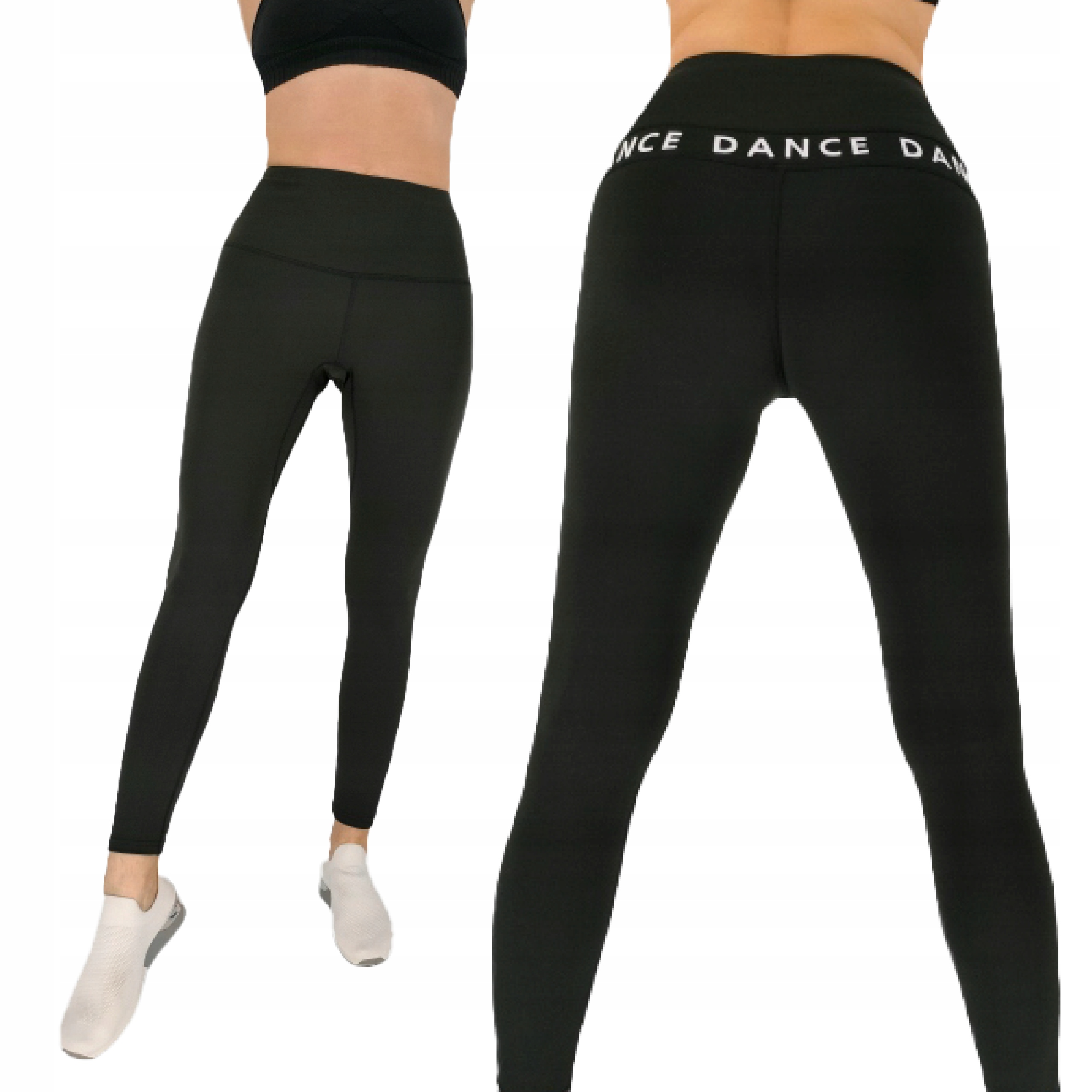 

Leginsy damskie sportowe czarne szeroki pas *s/m*