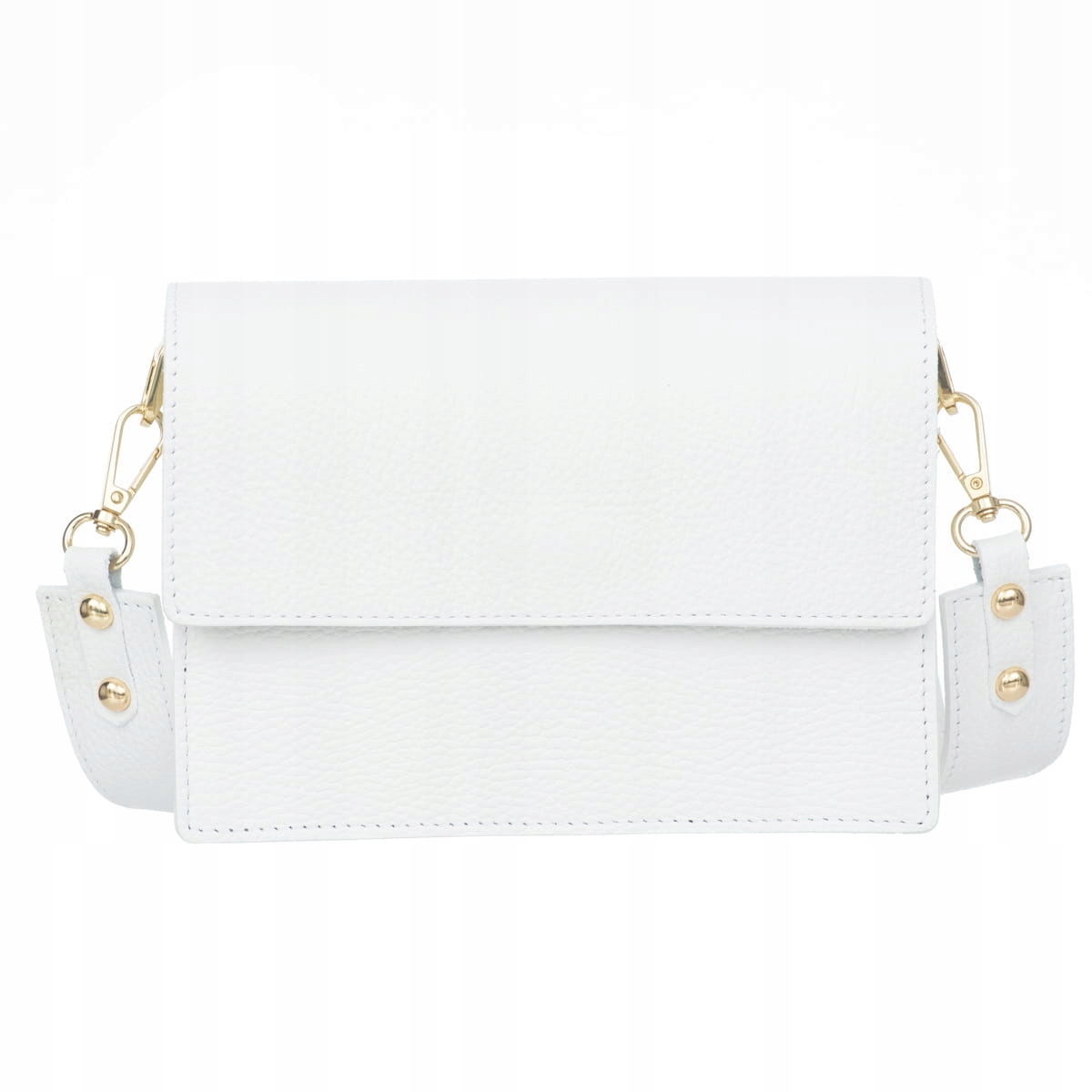 Malá kožená kabelka Vezze Frena Bílá